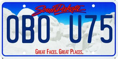 SD license plate 0BOU75