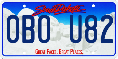 SD license plate 0BOU82