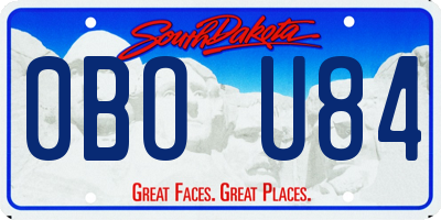 SD license plate 0BOU84