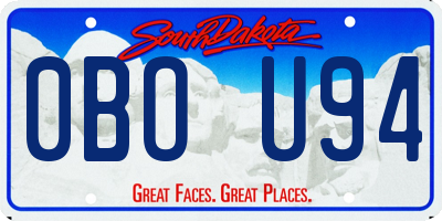 SD license plate 0BOU94
