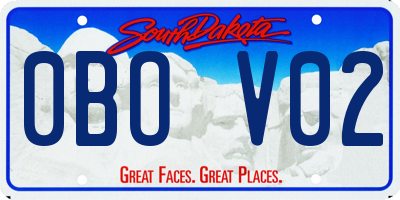 SD license plate 0BOV02