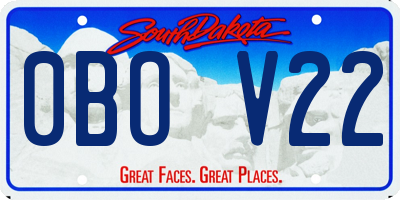 SD license plate 0BOV22