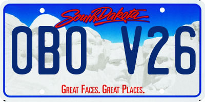 SD license plate 0BOV26