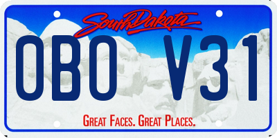 SD license plate 0BOV31
