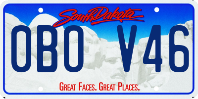 SD license plate 0BOV46
