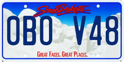 SD license plate 0BOV48