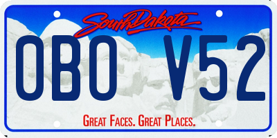 SD license plate 0BOV52