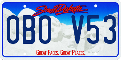 SD license plate 0BOV53