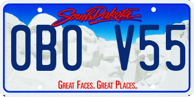 SD license plate 0BOV55