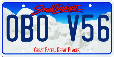 SD license plate 0BOV56