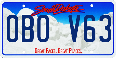 SD license plate 0BOV63