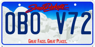 SD license plate 0BOV72