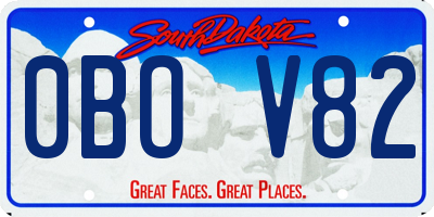 SD license plate 0BOV82
