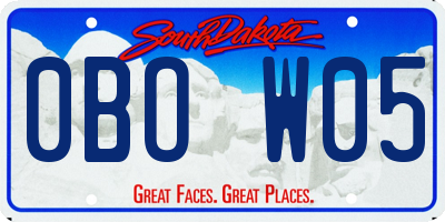 SD license plate 0BOW05