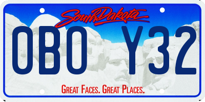 SD license plate 0BOY32