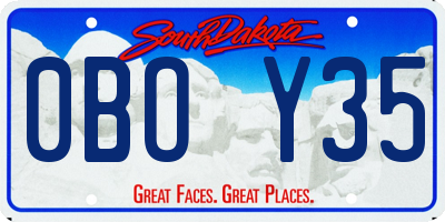 SD license plate 0BOY35