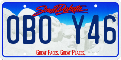 SD license plate 0BOY46