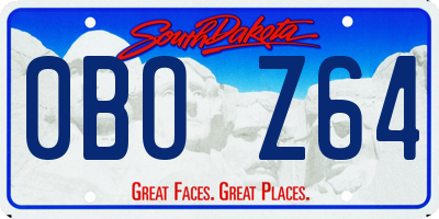 SD license plate 0BOZ64