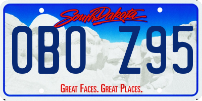 SD license plate 0BOZ95
