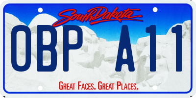 SD license plate 0BPA11