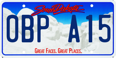 SD license plate 0BPA15