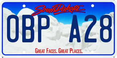 SD license plate 0BPA28