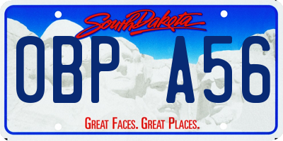 SD license plate 0BPA56