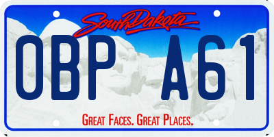 SD license plate 0BPA61