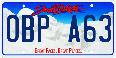 SD license plate 0BPA63