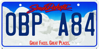 SD license plate 0BPA84