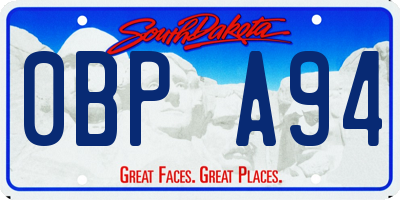 SD license plate 0BPA94