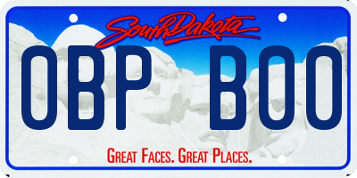 SD license plate 0BPB00