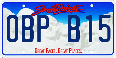 SD license plate 0BPB15