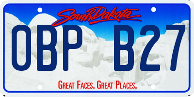 SD license plate 0BPB27