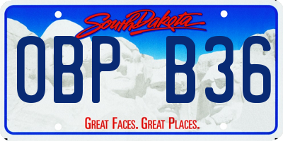 SD license plate 0BPB36