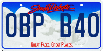 SD license plate 0BPB40