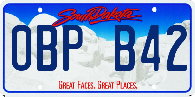 SD license plate 0BPB42