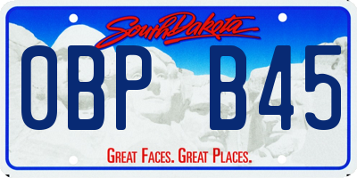 SD license plate 0BPB45