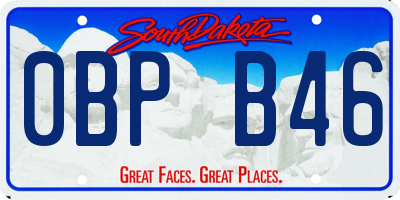 SD license plate 0BPB46