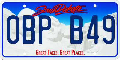 SD license plate 0BPB49