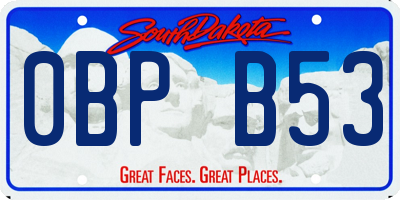 SD license plate 0BPB53