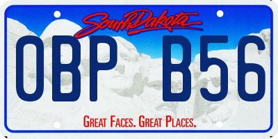 SD license plate 0BPB56