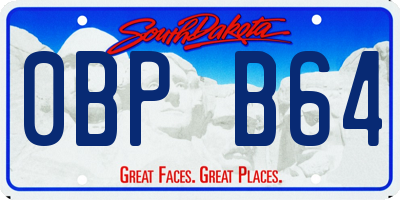 SD license plate 0BPB64