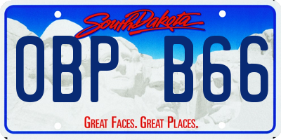 SD license plate 0BPB66