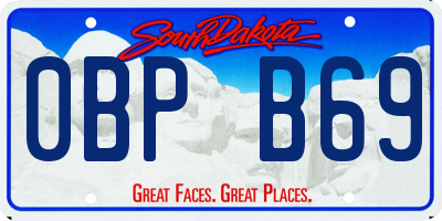 SD license plate 0BPB69