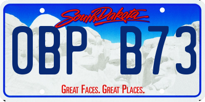 SD license plate 0BPB73