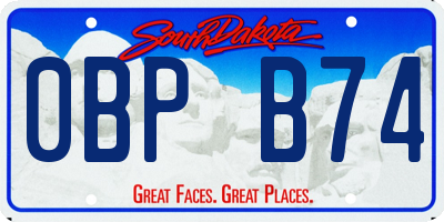 SD license plate 0BPB74