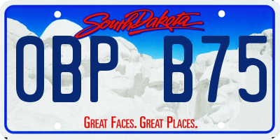 SD license plate 0BPB75