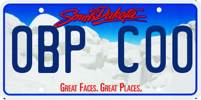 SD license plate 0BPC00