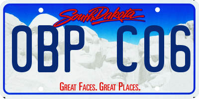 SD license plate 0BPC06